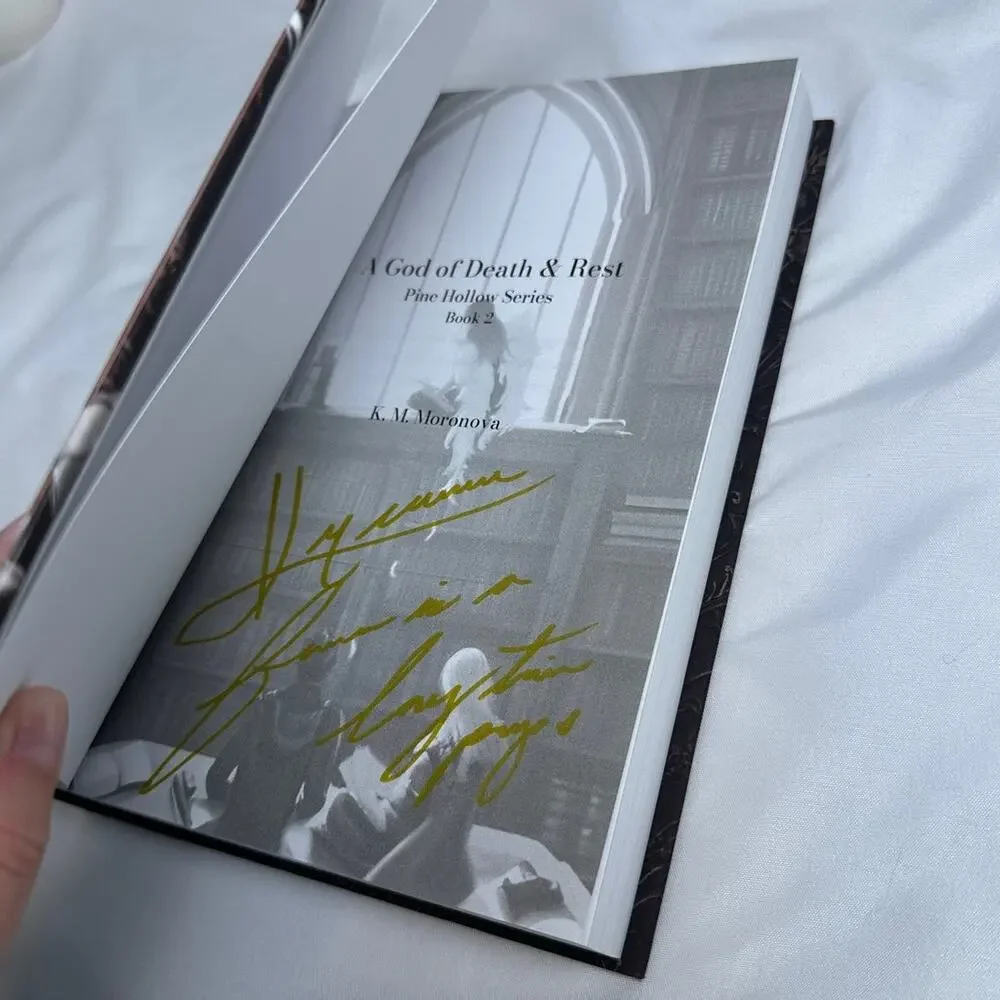 SIGNED A God of Death & Rest K.M. Moronova OOP Hardcover Pine Hollow #2